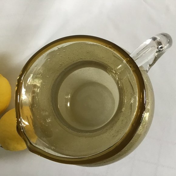 Handmade  Handblown Glass Pitcher / Ewer - Picture 6 of 7